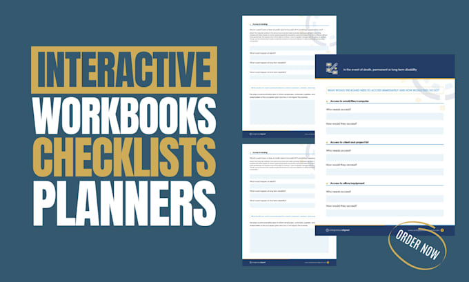 Gig Preview - Design interactive PDF workbooks, checklists, planners