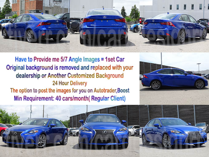 Gig Preview - Do car photo editing for your dealership