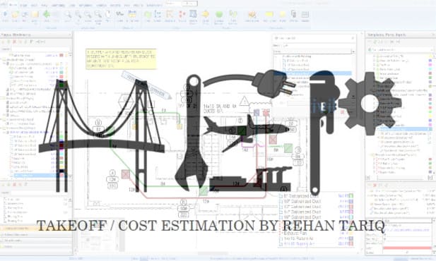 Gig Preview - Do mep material takeoff, cost estimation of construction projects on planswift