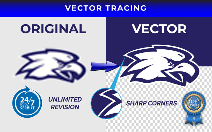 Gig Preview - Do vector tracing redraw logo illustration for you