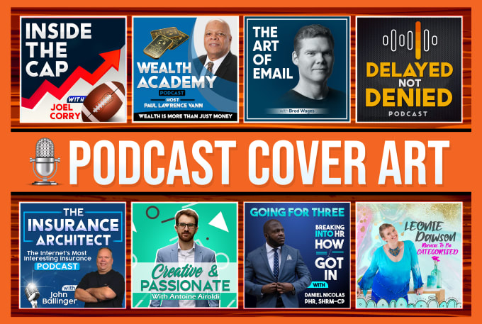 Gig Preview - Design a awesome  podcast cover art within 24 hours