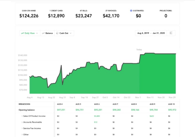 Gig Preview - Build cash flow tool, analytics,website and platform