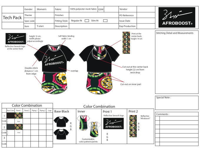 Gig Preview - Create fashion technical package for your designs