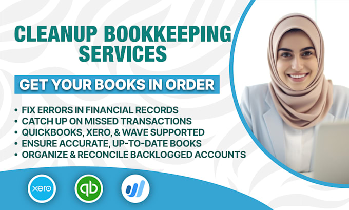 Gig Preview - Do bookkeeping and set up clean up quickbooks online xero