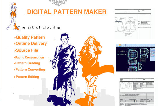 Gig Preview - Do sewing digital pattern with grading