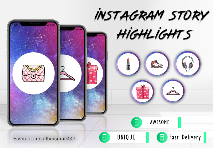 Gig Preview - Design instagram story highlight cover icon for instagram