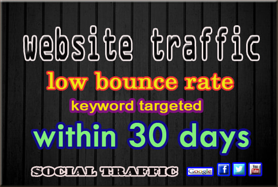 Gig Preview - Send low bounce rate traffic, website visitors, with keyword targeted