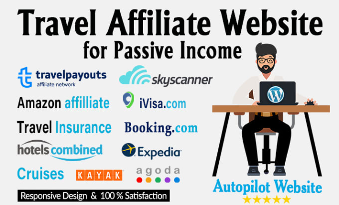 Gig Preview - Provide automated travel affiliate websites for passive income