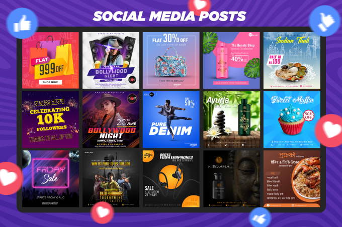 Gig Preview - Design awesome social media posts for you