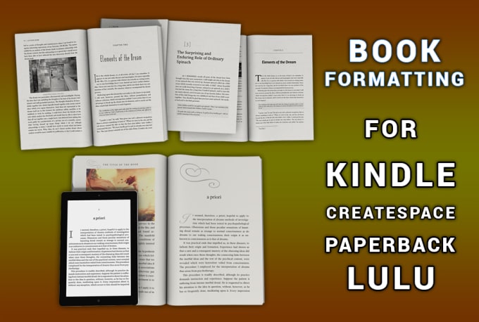 Gig Preview - Format your book for kindle, amazon, ingramspark, lulu