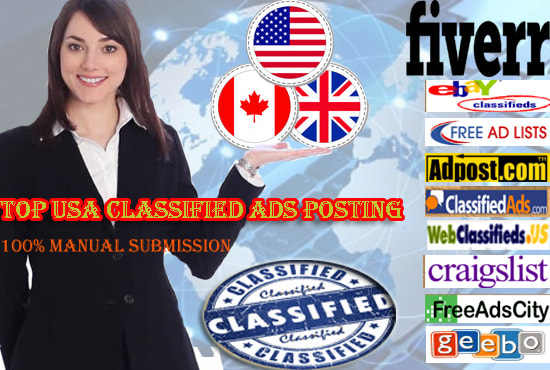 Gig Preview - Post your ads manually in the top USA classified sites