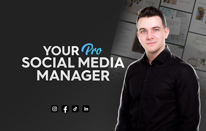 Gig Preview - Be your social media marketing manager and content creator