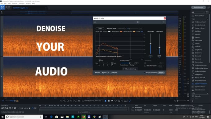 Gig Preview - Delete professionally noise or bad audio sounds in audio files