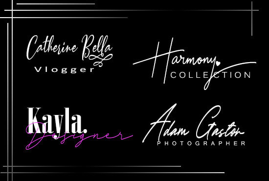 Gig Preview - Design hand drawn beautiful signature logo