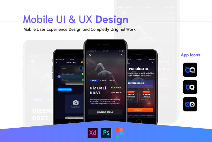 Gig Preview - Create ux ui design for   mobile app