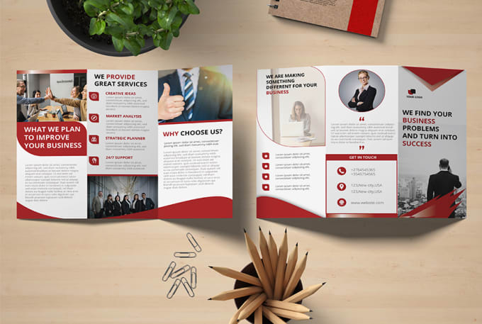 Bestseller - design professional  bifold or trifold brochure,corporate,real estate brochure