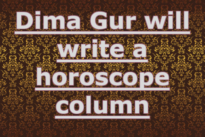 Gig Preview - Write an original horoscope column, with an intro piece