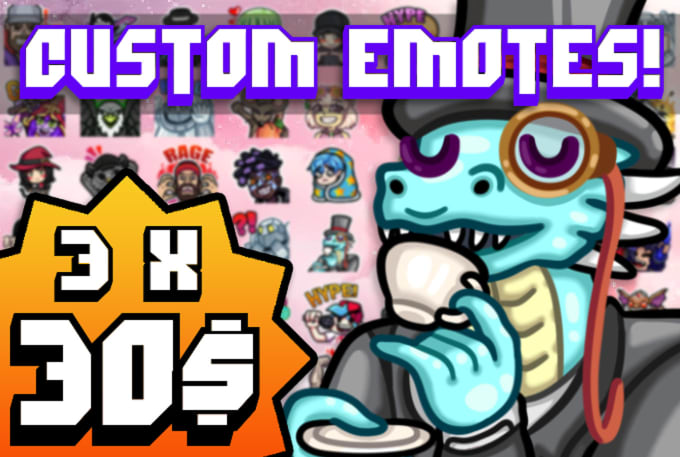 Bestseller - design unique twitch or discord emotes for you