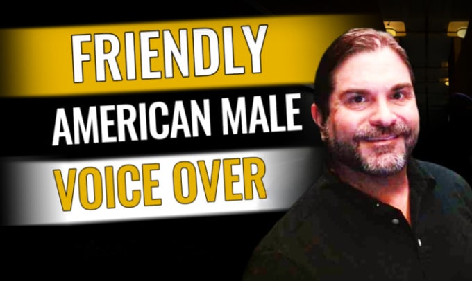 Gig Preview - Record a friendly american male voiceover