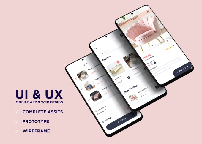 Gig Preview - Design website and mobile app UI UX with complete assets