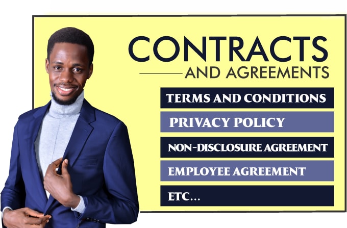 Gig Preview - Write terms and conditions privacy policy with contract law experience