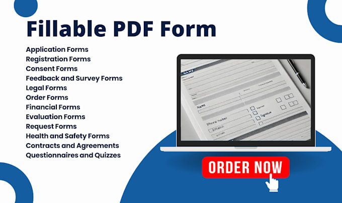 Gig Preview - Create fillable pdf form