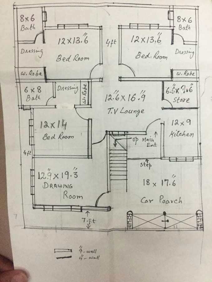 Gig Preview - Draft your hand drawn architecture or design sketches