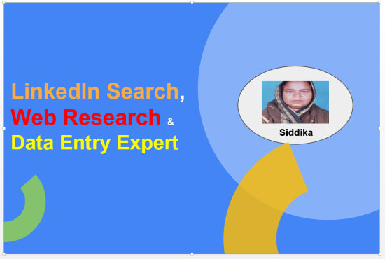 Gig Preview - Do linkedin search, web research and data entry