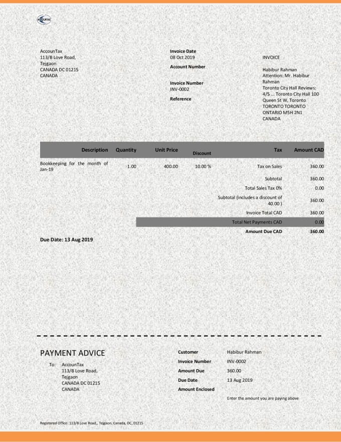 Gig Preview - Design new branding theme custom invoice for xero and qbo