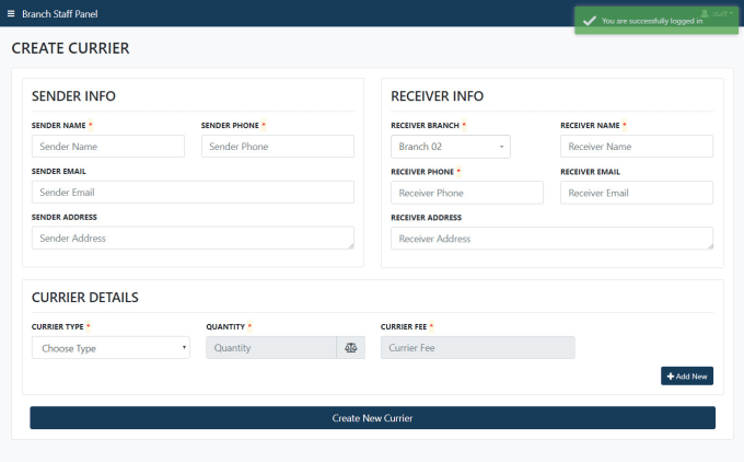 Gig Preview - Create online courier management system for you,including branch tracking system