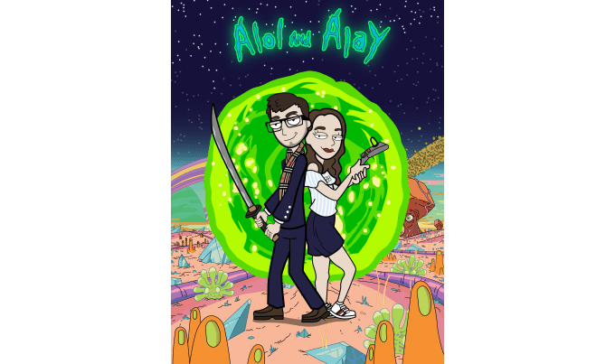 Gig Preview - Draw you as a cartoon with rick and morty style