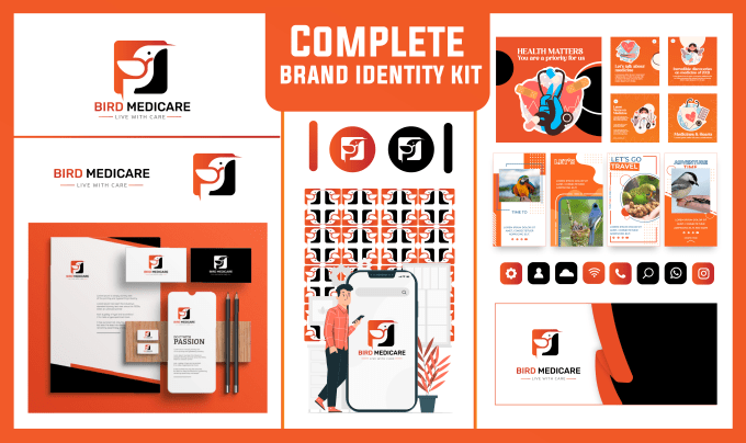 Gig Preview - Design a creative logo design and complete branding kit for you