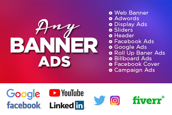 Gig Preview - Create any banner ads, google adwords, web banner