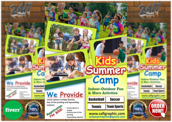 Gig Preview - Do education flyer, kids flyer and summer camp flyer design