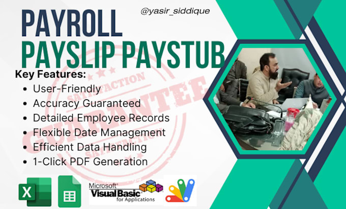 Bestseller - create professional payroll paystub in excel or google sheets with fast delivery