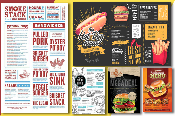 Gig Preview - Do professional restaurant menu design, food menu or digital menu