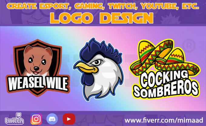 Gig Preview - Create esport, gaming, twitch logo design