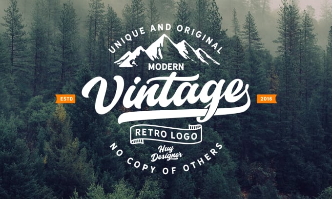 Bestseller - design vintage retro minimalist logo in 24hrs