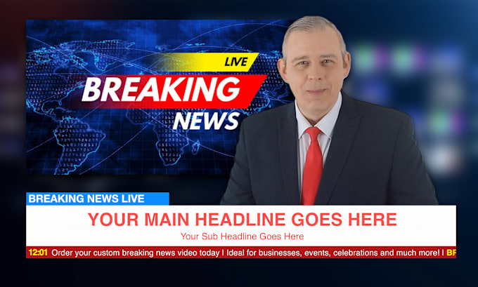 Gig Preview - Be your spokesperson in a breaking news video promotion