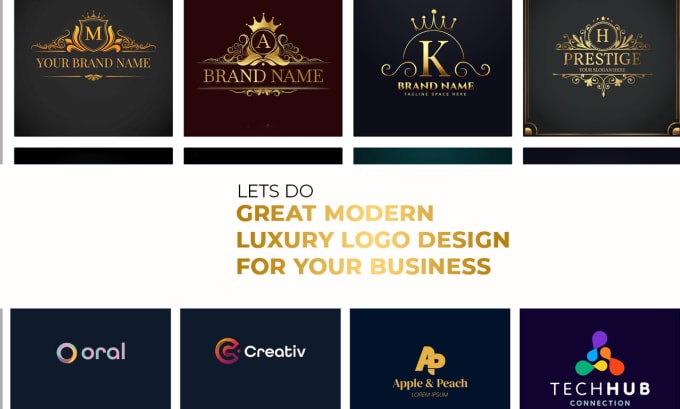 Gig Preview - Create great modern luxury logo design for your business