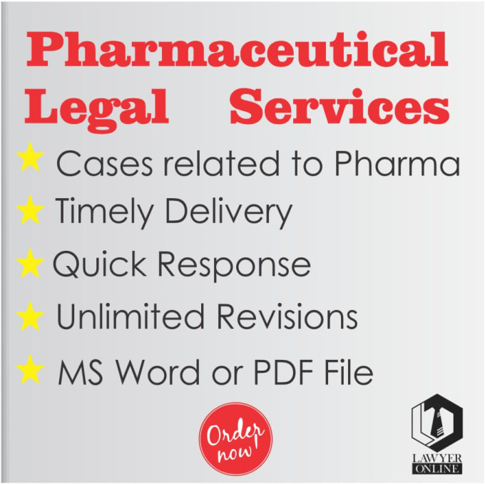 Gig Preview - Provide pharmaceutical legal services