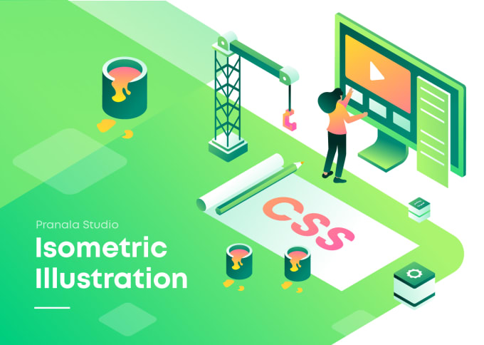 Gig Preview - Create amazing flat or isometric illustration for website