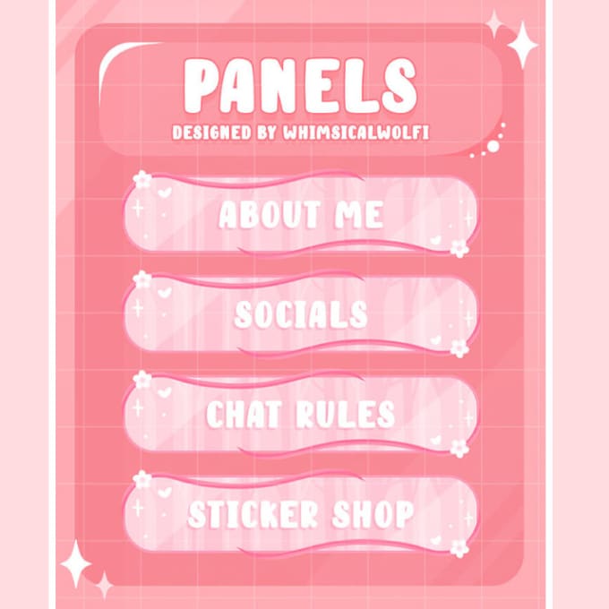 Gig Preview - Design cute twitch panels for you