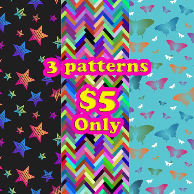 Gig Preview - Do seamless trendy textile pattern for print , fabric, fashion