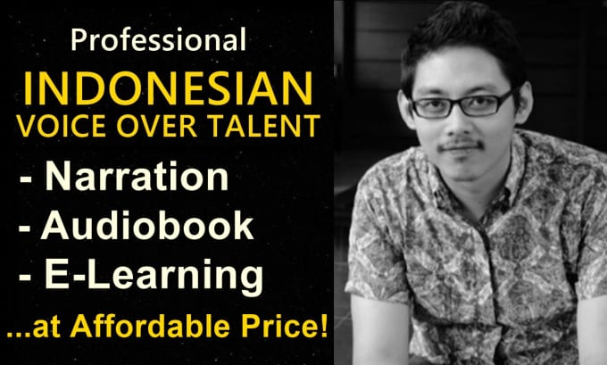 Gig Preview - Record indonesian voice over for narration or audiobook