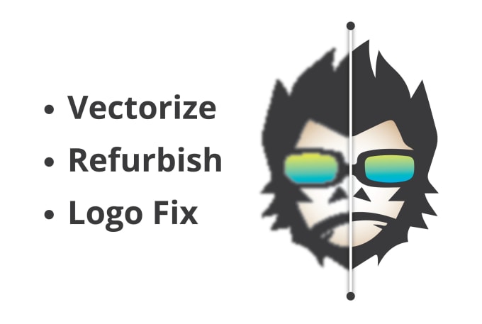 Gig Preview - Vectorize or redesign or fix your logo or image