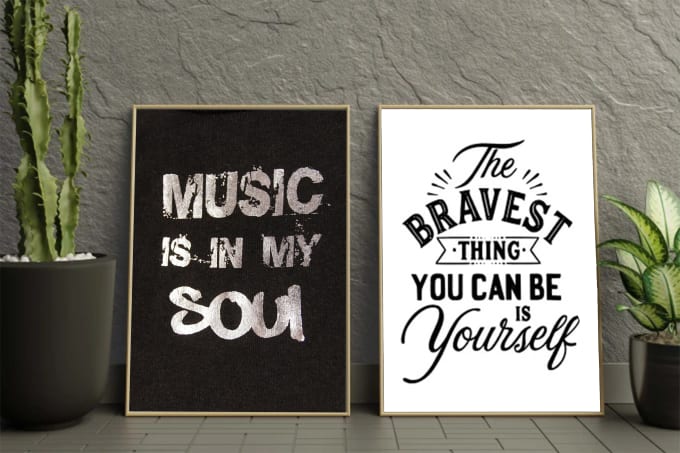 Gig Preview - Create amazing posters and motivational typography for you