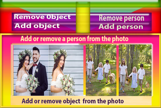 Gig Preview - Remove or add a person, object to a photo