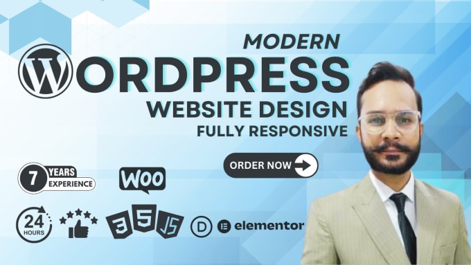 Gig Preview - Do wordpress website design or modern wordpress website