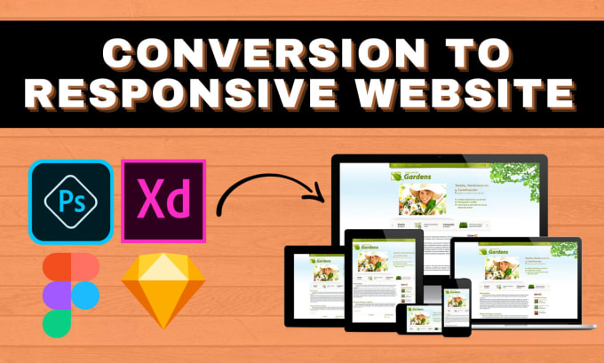 Gig Preview - Convert psd, xd, or figma to html responsive website